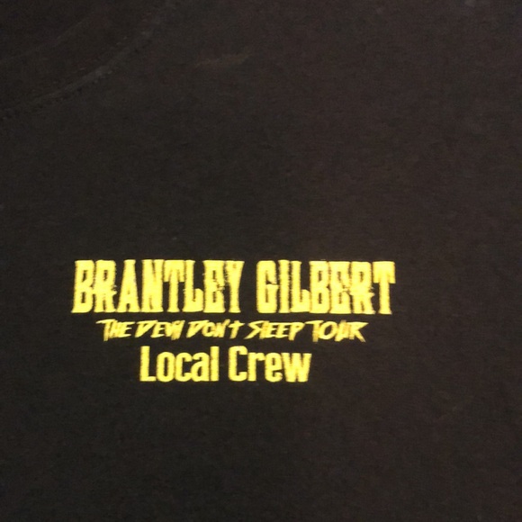 Brantley Gilbert 2017 Concert Tour Crew Tee Shirt - Picture 5 of 12